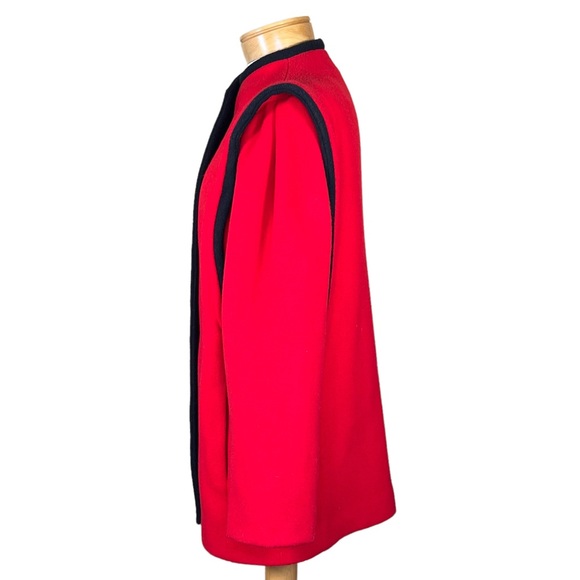 Royal Balkan Tailors Vintage Dead Stock Red & Black Wool Blazer Size 11 … - Picture 5 of 16